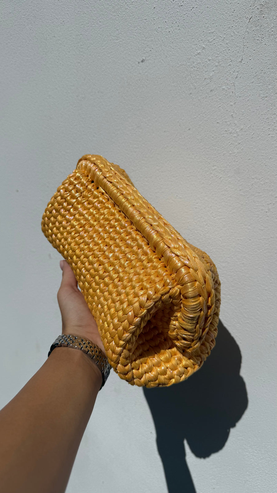 Pasticcino large ECOPELLE GIALLO (perlato)