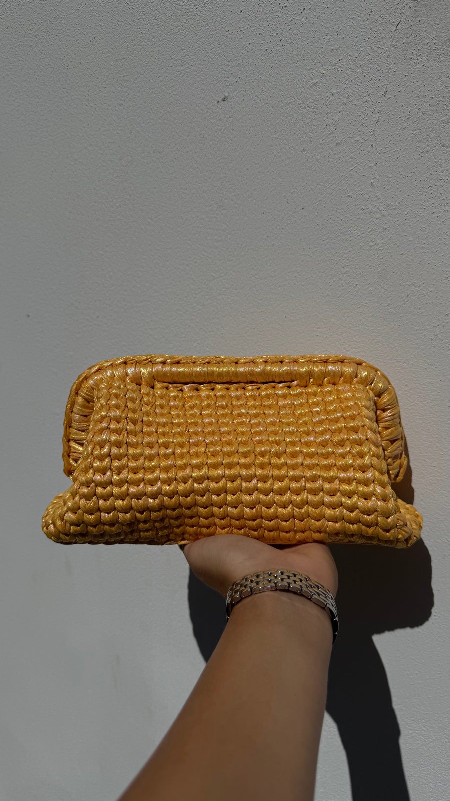 Pasticcino large ECOPELLE GIALLO (perlato)