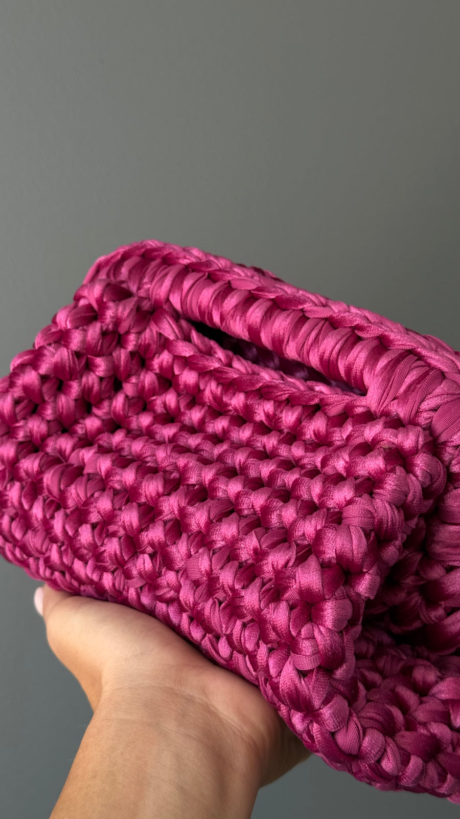 Pasticcino large velluto MAGENTA