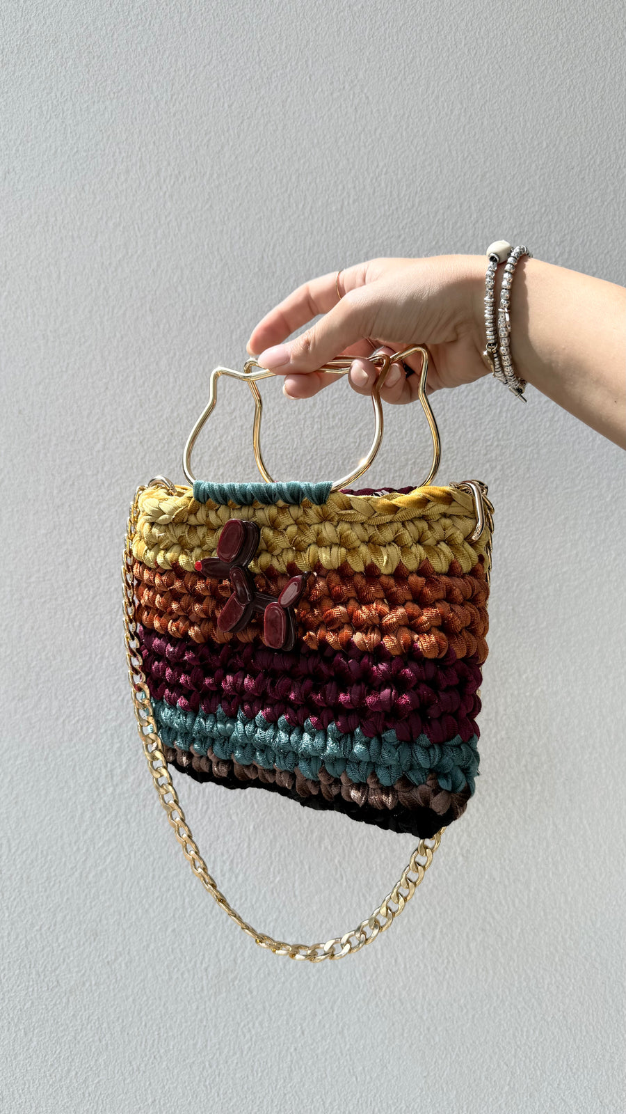 Borsa multicolor cat